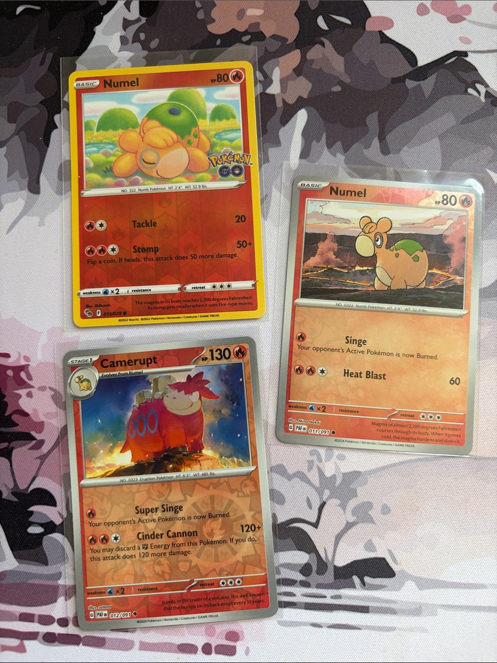 Numel & Camerupt Pokémon Evolution Reverse Holo Card Lot 🌋 | 3 Cards ✨5/$25✨